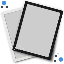 Raam 30 x 40 cm teemanditikandile (valge, must)