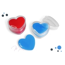 Teemandiliim südamekujulises karbis (punane, sinine)