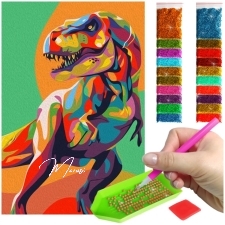 Teemanditikand "Värviline dinosaurus" (40 x 60 cm) 