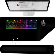Arvutihiire ja -klaviatuurimatt (90 x 45 cm, must)