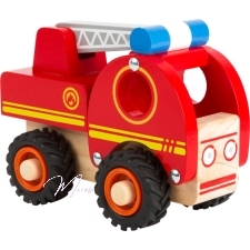 Tuletõrjeauto (puidust,  13 x 7 x 10 cm)