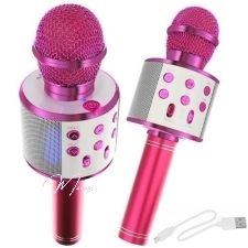 Karaoke mikrofon kõlaritega (roosa)